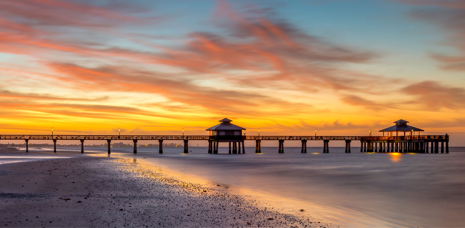 View of the sunset from a seashore